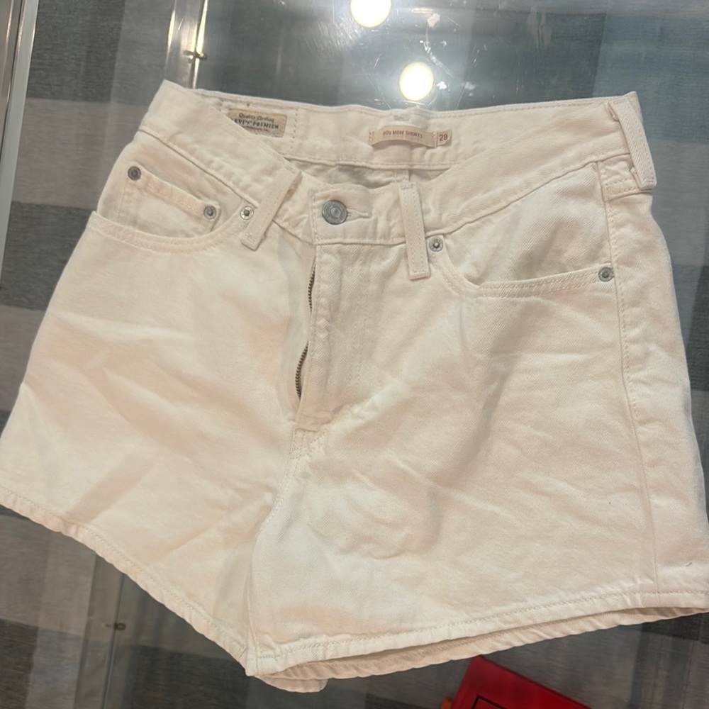Levi’s White Denim Shorts